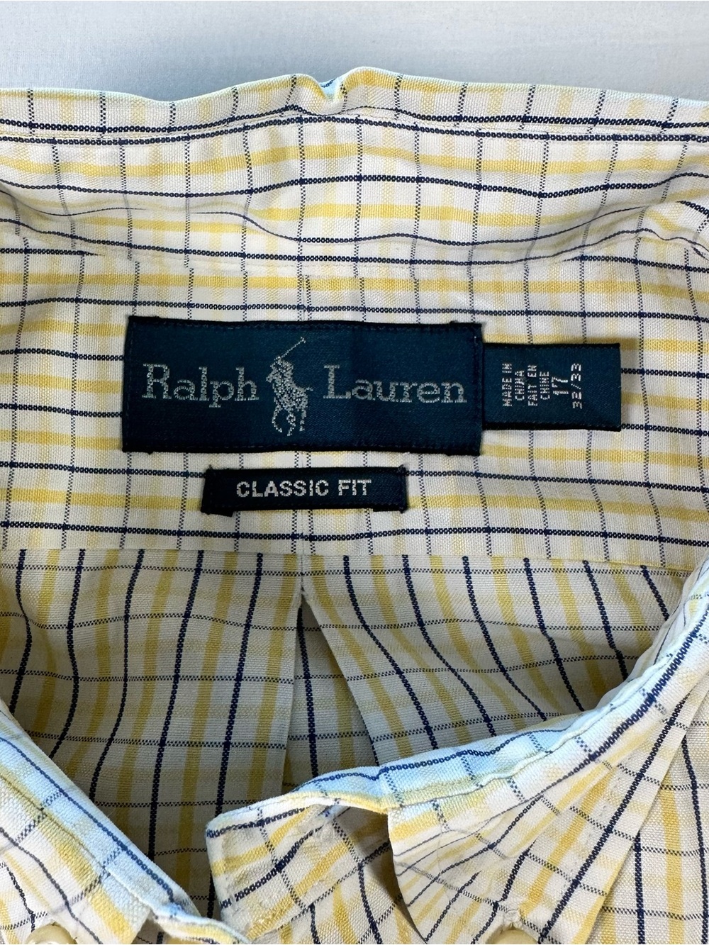 Ralph Lauren Classic Fit Shirt Mens XL 17 32/33 Plaid Multicolor Pony - Picture 10 of 12